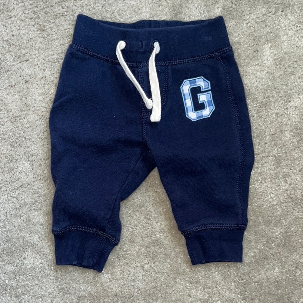GAP Kids Navy Joggers with Checkered G Patch